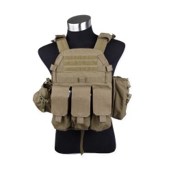 Tactical Molle Recon Plate Carrier 6094 Vest Coyote Brown
