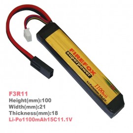 Firefox 11.1V 1100mAh LiPo Li-Po Li-Polymer Battery 15C F3R11