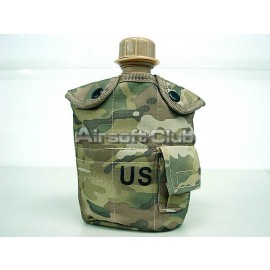 1Qt Canteen Water Bottle w/Pouch & Cup Multi Camo