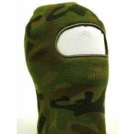 SWAT Balaclava Hood 1 Hole Head Face Knit Mask Camo Woodland