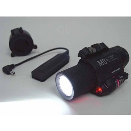 M6X CREE LED Flashlight & Red Laser w/ IR Infrared Filter Black