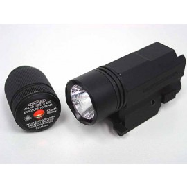 Tactical Pistol CREE LED Flashlight & Green Laser Combo Set