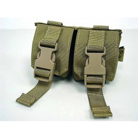 Flyye 1000D Molle Double Frag Grenade Pouch Khaki