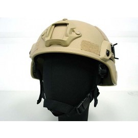 MICH TC-2000 ACH Helmet with NVG Mount & Side Rail Tan