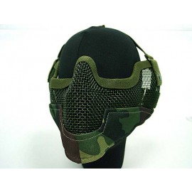 Stalker Type Half Face Metal Mesh Mask Ver. 2 Woodland Camo