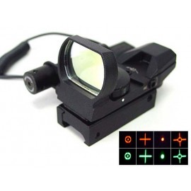 Holographic Multi Reticle Red Green Dot Sight Reflex & Red Laser