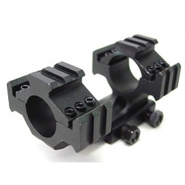 Rambo 1"/25mm Tri-Rail QD Scope Dual Ring Mount 20mm RIS Rail