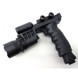 Tactical LED Weapon Light Foregrip Flashlight with Red Laser