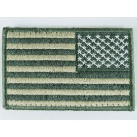 US United States USA Reverse Flag Velcro Patch ACU