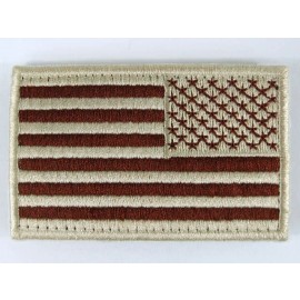 US United States USA Reverse Flag Velcro Patch Desert Tan