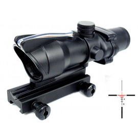 ACOG Type 4x32 Optical Fiber Red Cross Sight Scope Black