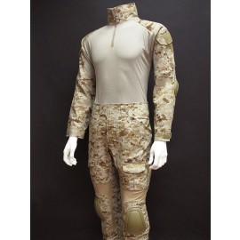 EMERSON Combat Shirt & Pants Digital Desert AOR1 Camo w/Elbow &Knee Pads