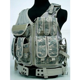 Airsoft Tactical Hunting Combat Vest Digital ACU Camo