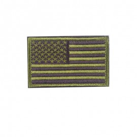 US United States USA Flag Velcro Patch OD Olive Drab