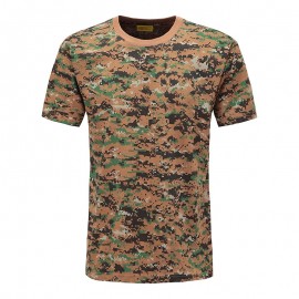 Camouflage Short Sleeve T-Shirt Digital Camo Woodland