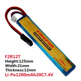 Firefox 7.4V 1200mAh LiPo Li-Po Li-Polymer Battery 20C F2R12T