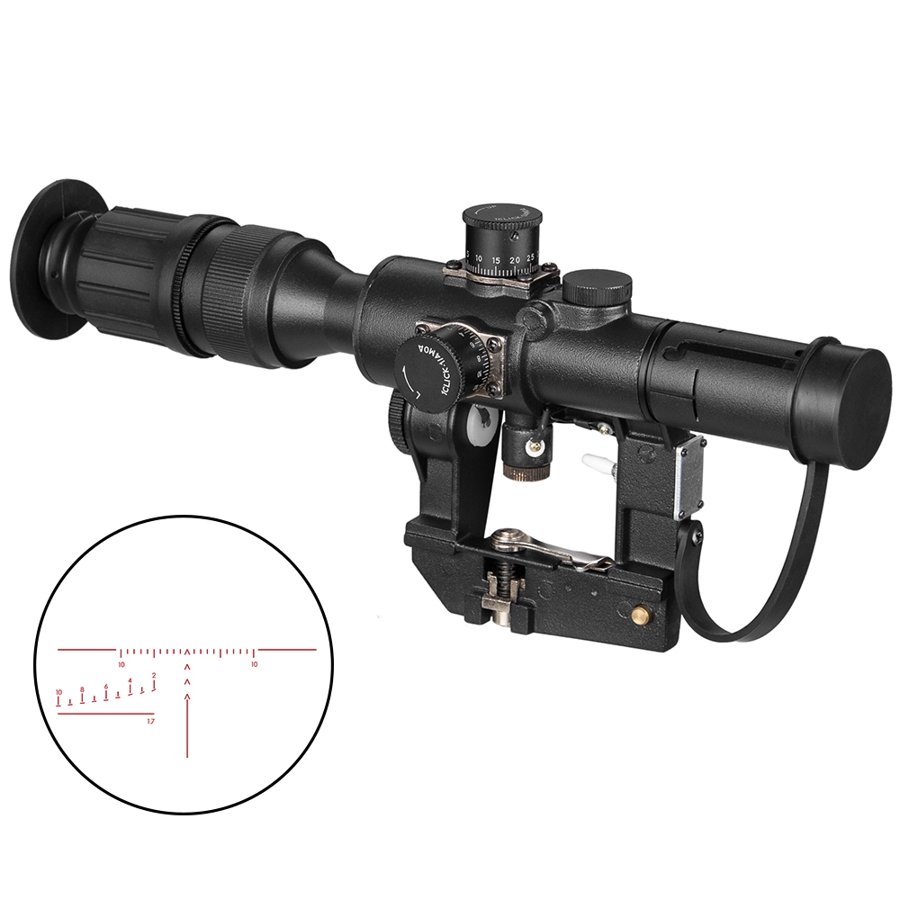 ガン　パーツ　SVD Dragunov 4×26 illuminated PSO-1 Type スコープ SK SVDドラグノフ用 4 x 26 PSO-1タイプ イルミネイテッド